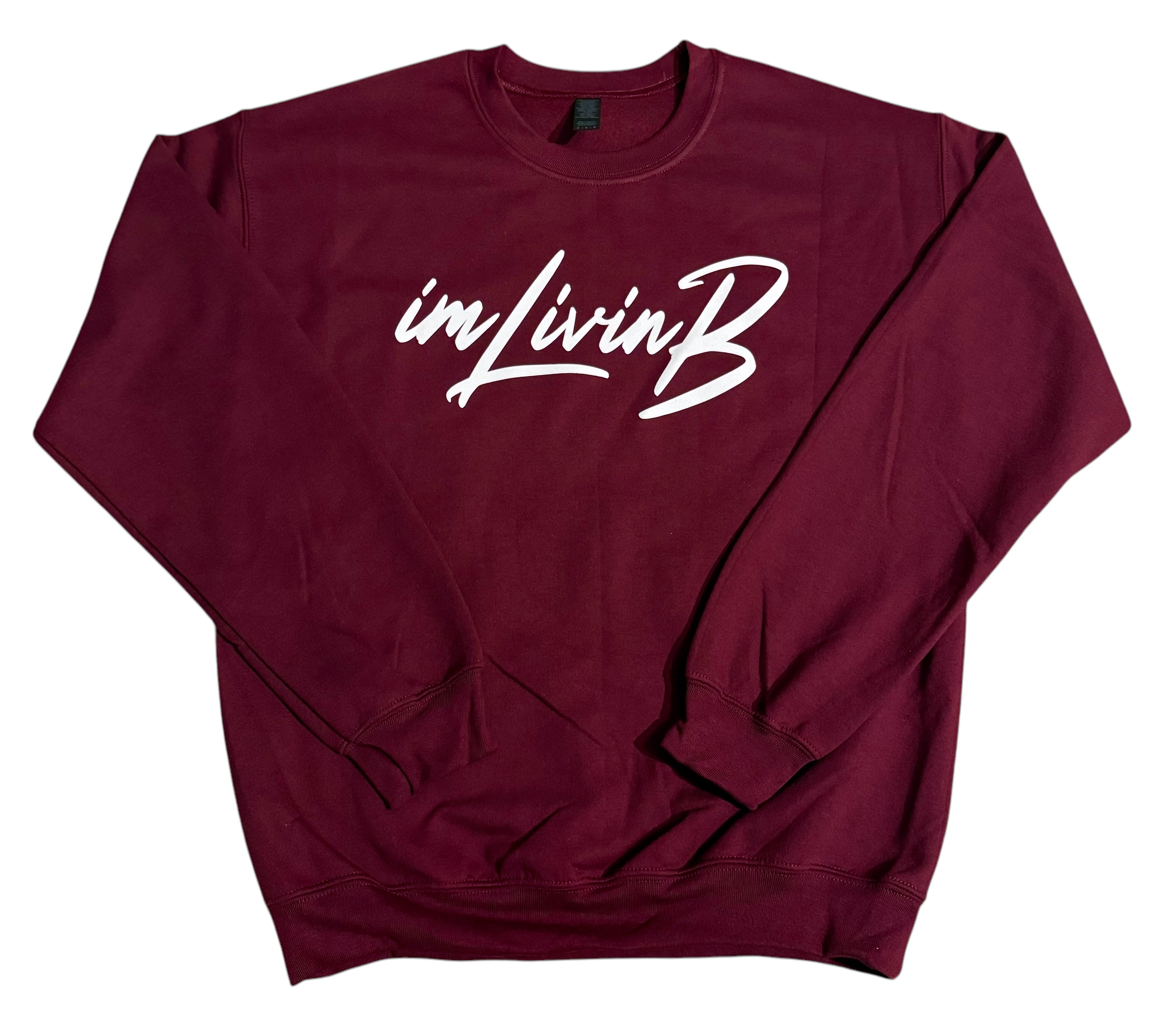$19 Crewneck Sweatshirt (Burgundy) – ImLivinB
