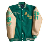 Product of the Streets LEATHER SLEEVES Varsity  (Green/Brown)