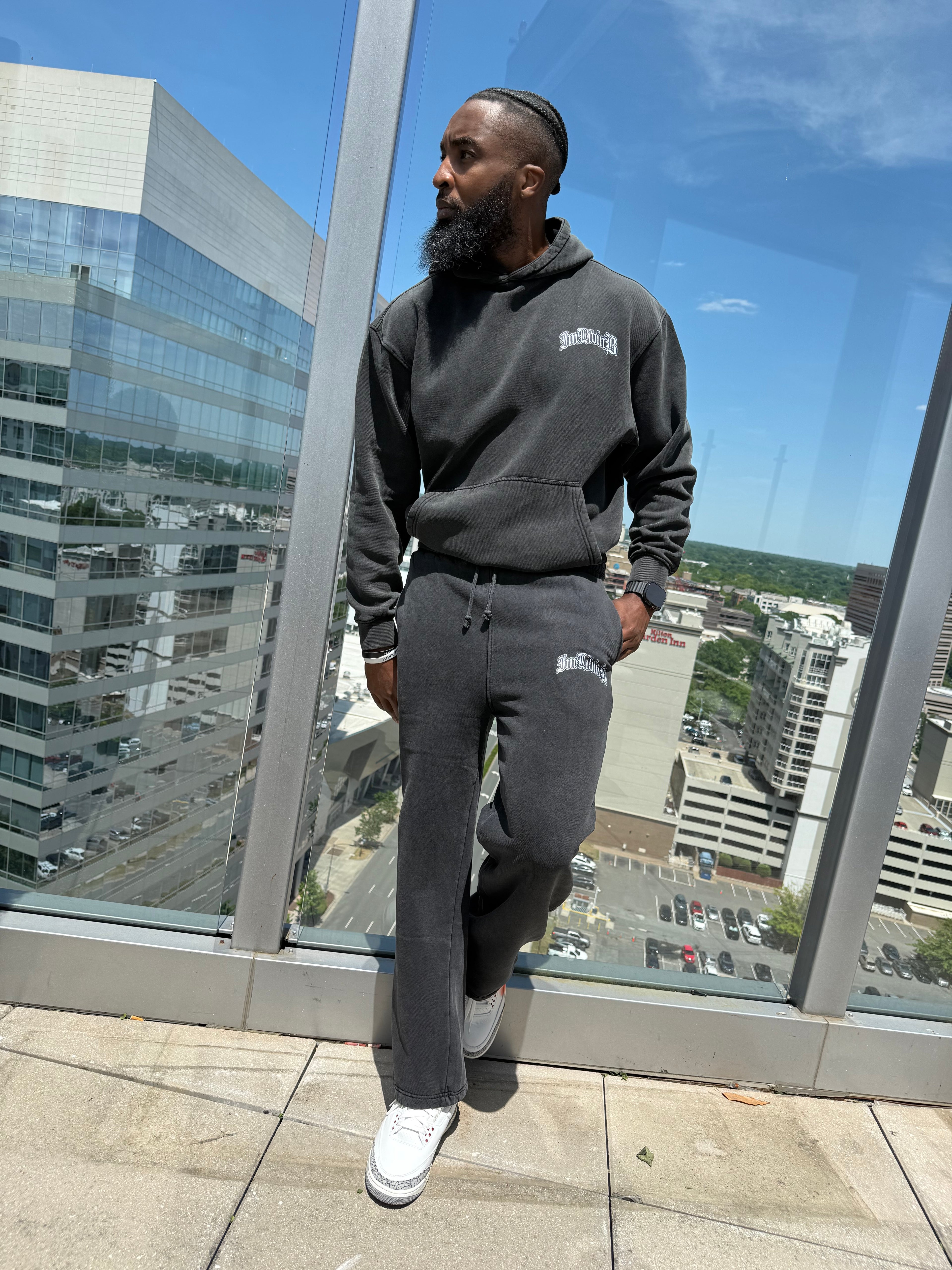 Acid Wash Wide Leg Sweatsuit