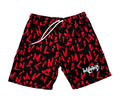 Letter Shorts (Black/Red)