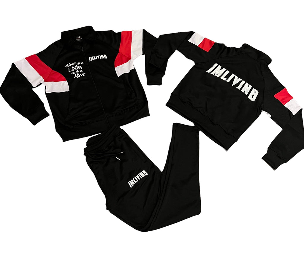 ICON Tracksuit Medium (Black/Red)*