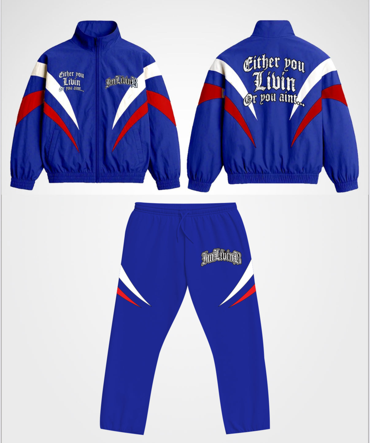 Retro Full Tracksuit (Royal Mafia)