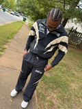 Retro Full Tracksuit (Black/Cream)
