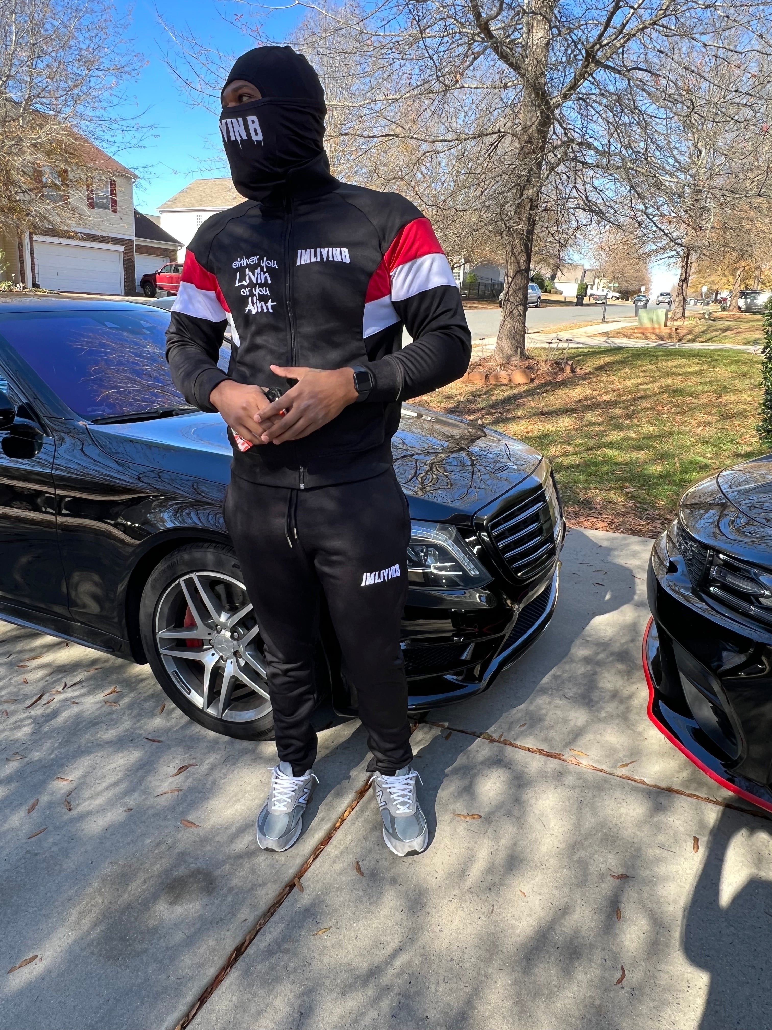 ICON Tracksuit Medium (Black/Red)*