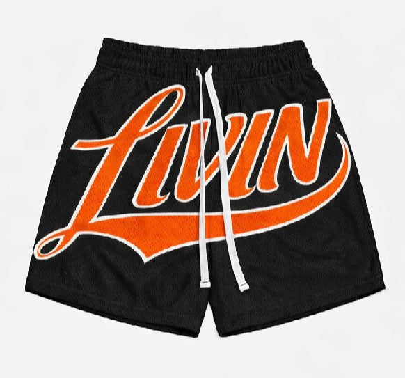 Livin Mesh Shorts (Black/Orange)
