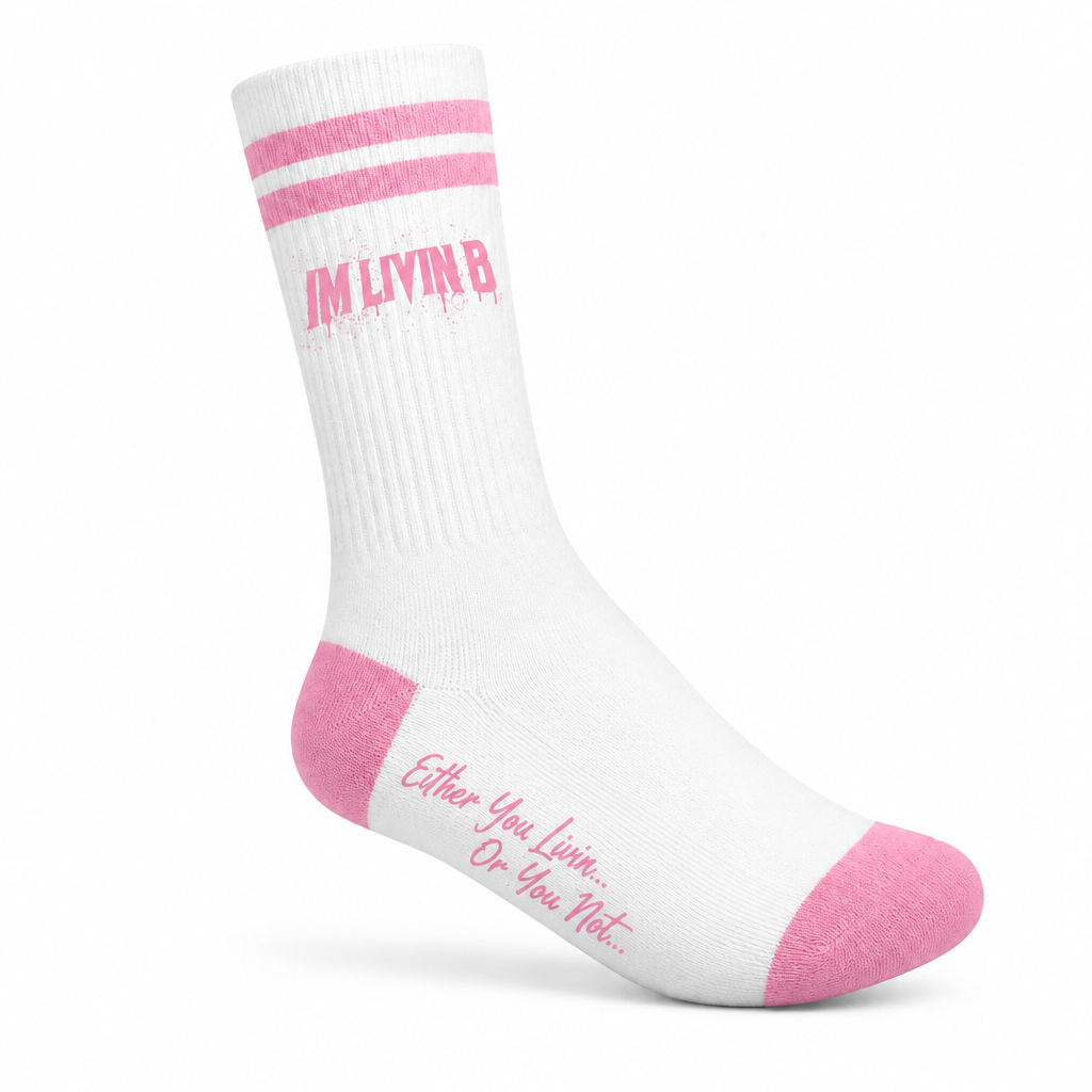 ILB Socks (White/Pink)