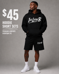 Script Hoody Short Set (Black)