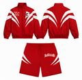 Retro Windbreaker Short Set 2.0 (Red)