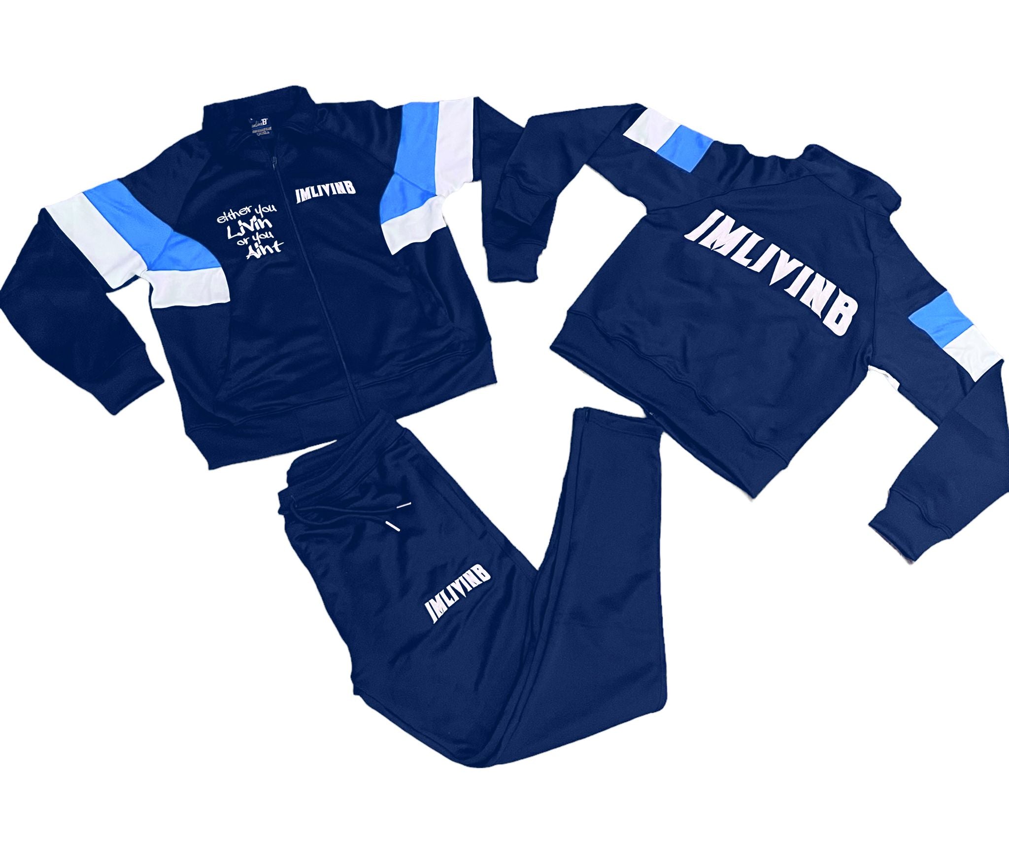 ICON Tracksuit Small (Navy/Sky Blue)