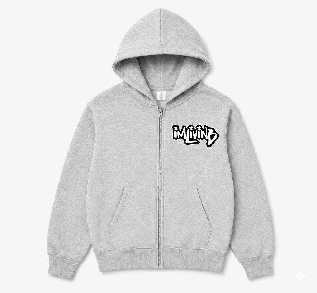 Graffiti Logo Zip Hoody Set Top (TOP Only)