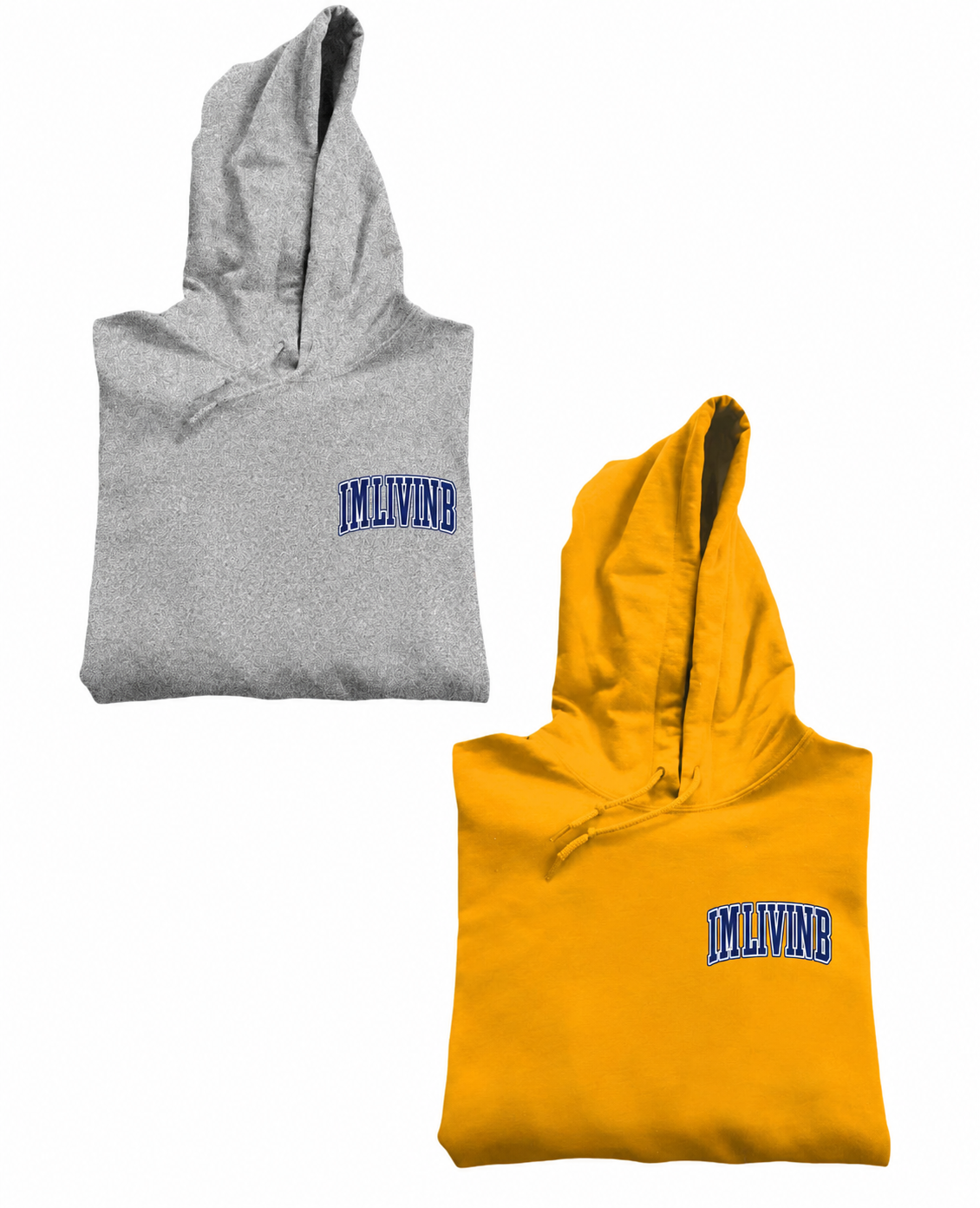 2 Hoodies $39(Grey/Yellow Left chest)