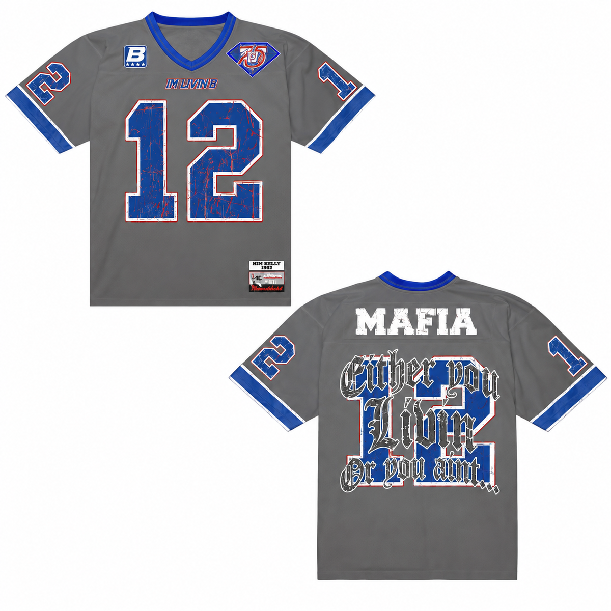 Nickel City Alternate Jersey  (HIM KELLY)Grey