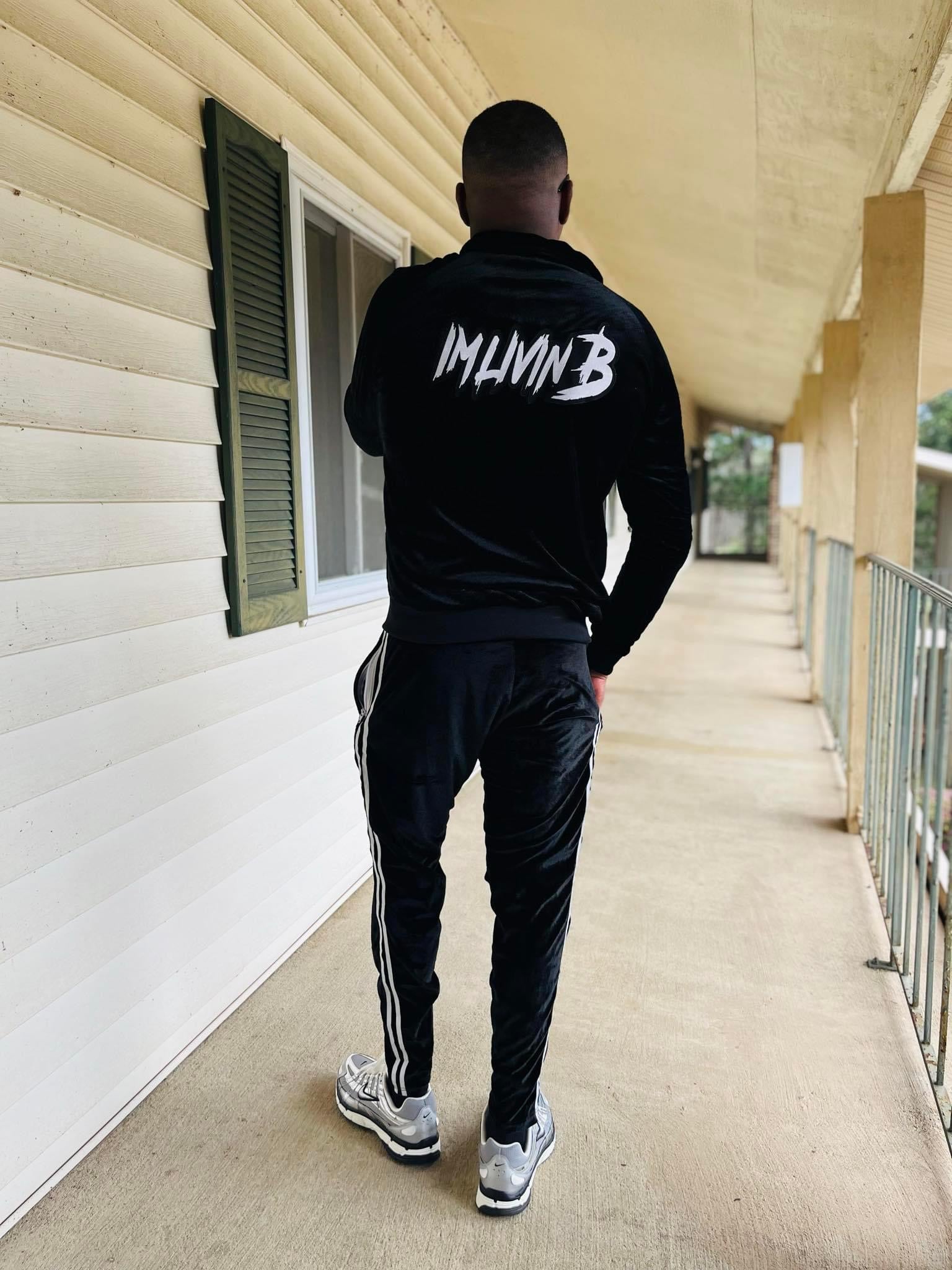 Velour Unisex Jogger Suit (Black)