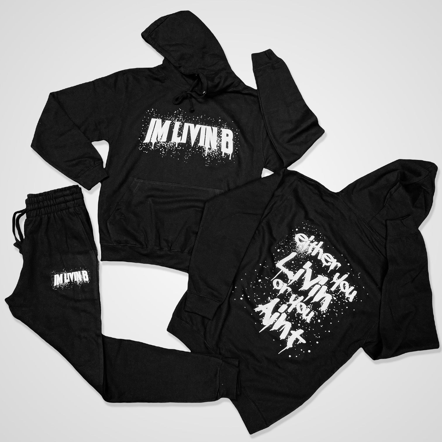 $59 Tour Splash Joggersuit (Black)