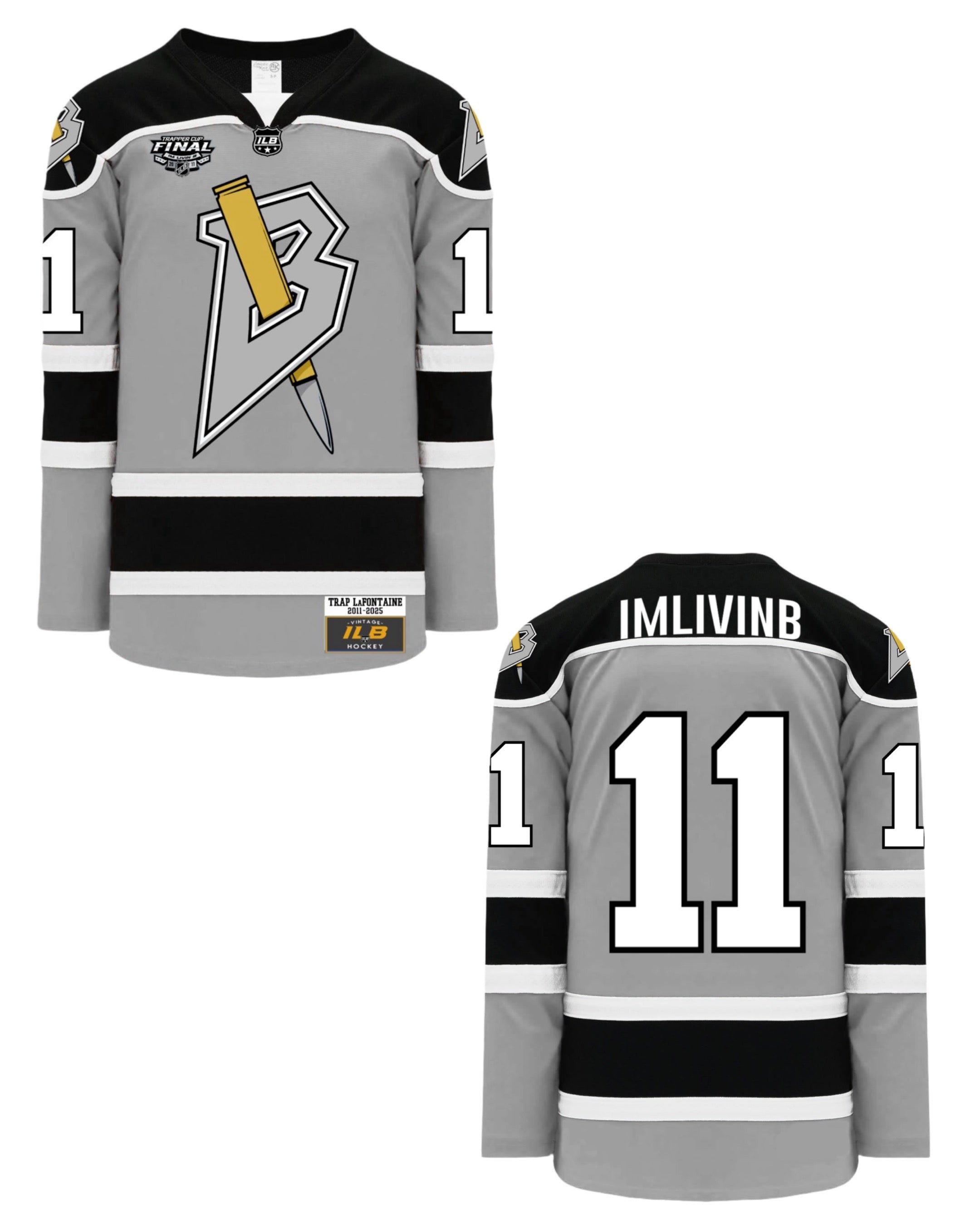 Trappers Cup Hockey Jersey (Grey/Black)