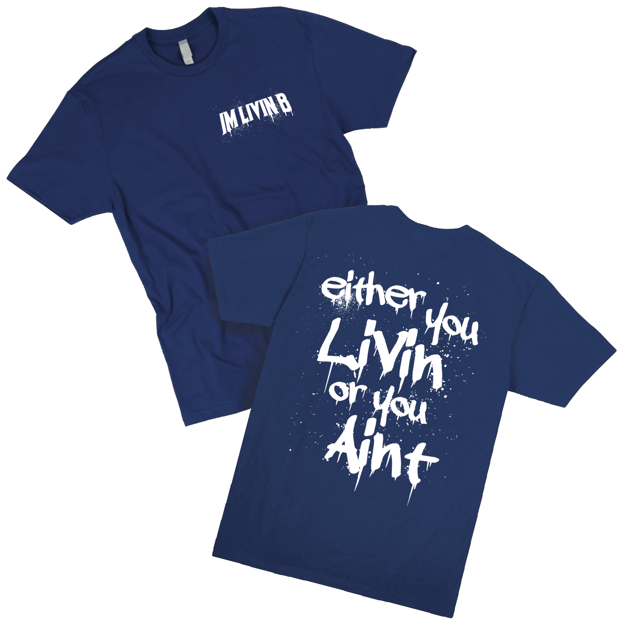 Front Back Splash T (Navy)