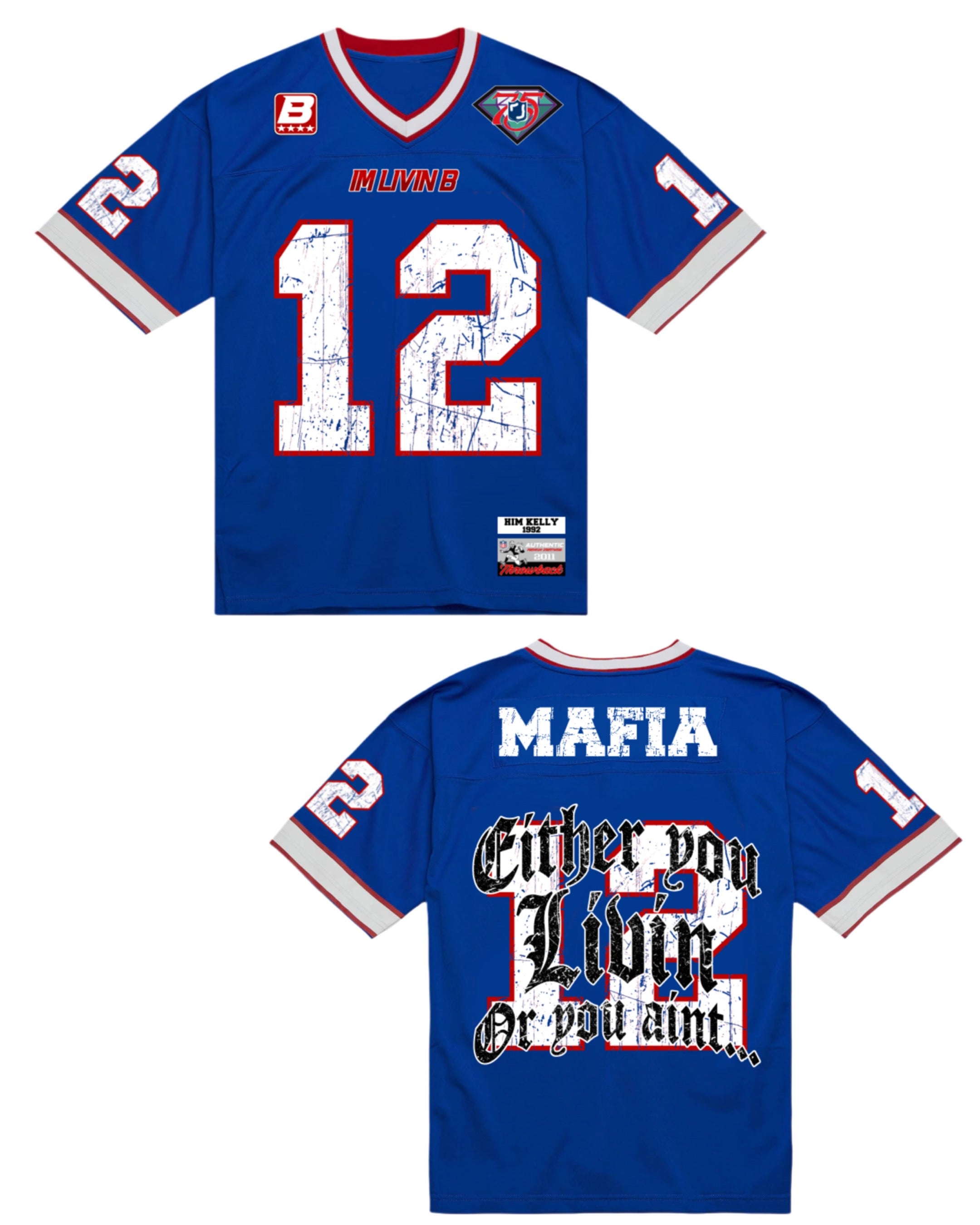$39 Trap Bowl Jersey (HIM KELLY) Royal
