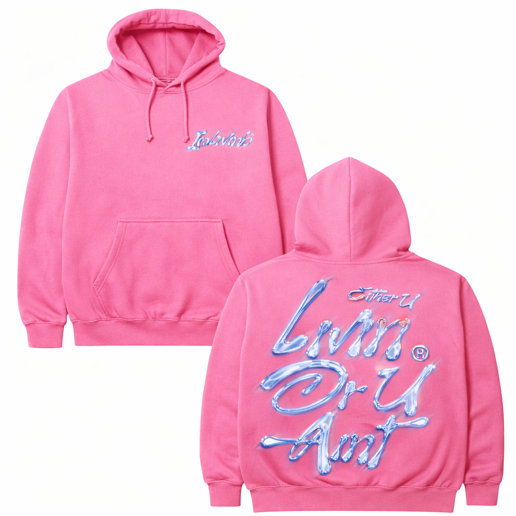 Ice Slogan Hoody (Pink)