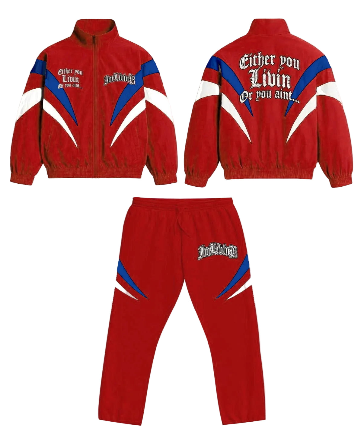 Retro Full Tracksuit (Red/Royal/White Mafia)