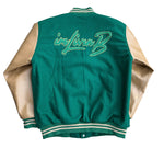 Product of the Streets LEATHER SLEEVES Varsity  (Green/Brown)
