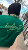 Product of the Streets LEATHER SLEEVES Varsity  (Green/Brown)