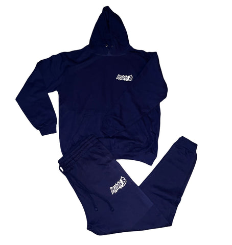 Ruff Logo Left chest Joggersuit (Navy)