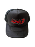 3D Logo Logo Trucker Hat (Black/Red)