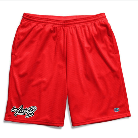Legacy Logo Mesh Shorts (Red)