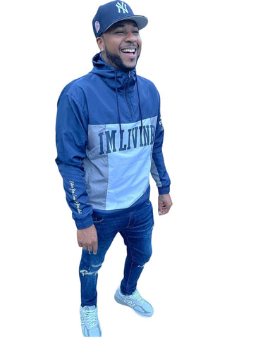 Trailblazer Windbreaker Jacket (Navy/Grey)