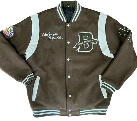 Heavyweight Letterman Jacket (Olive)