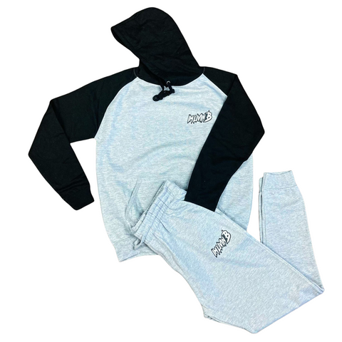 Two Tone Unisex Joggersuit (Heather Grey)