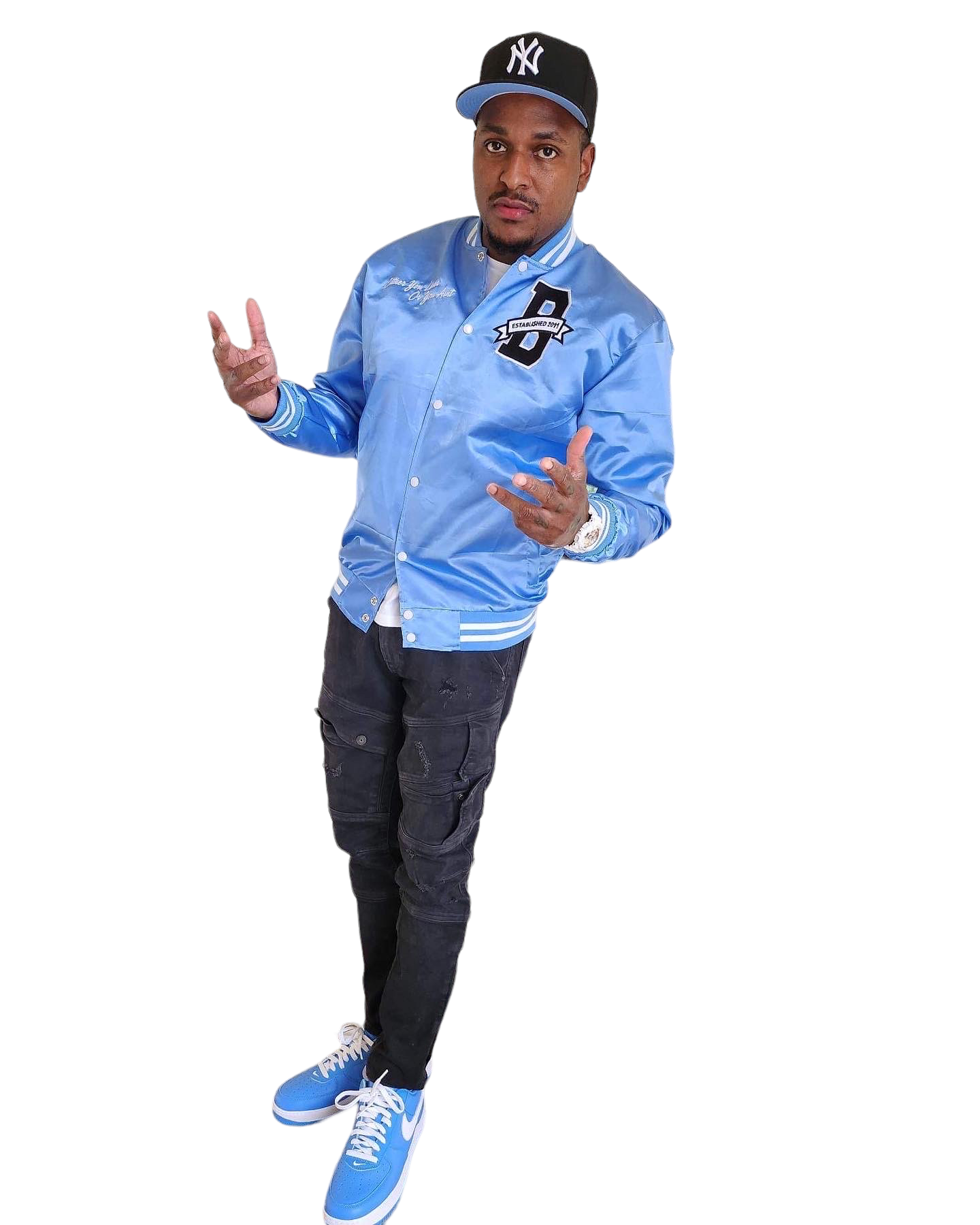 Satin Lightweight Jacket (Dean Smith Blue)